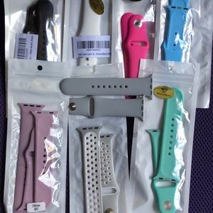 Set of 8 silicone Apple Watch bands